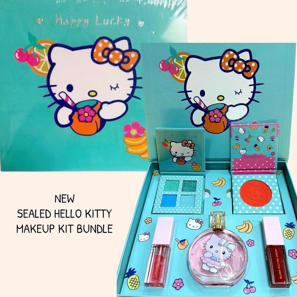 BRAND NEW SEALED HELLO KITTY PERFUME MAKEUP BUNDLE SET